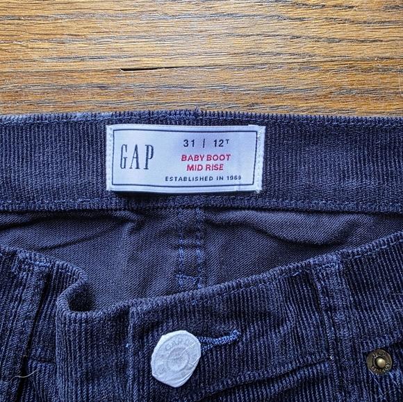 GAP Size 31 Corduroy Dark Blue Boot Cut Pants - Picture 3 of 5